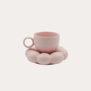 Lottie Mug & Saucer Set - Pink