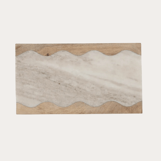 Ondulee Rectangle Marble/Wood Board