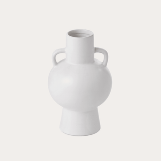 Cavoti White Ceramic Vase