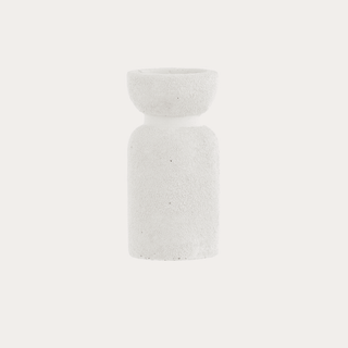 Mesaria White Textured Candle Holder  - Tall