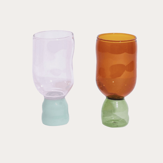 Show Pony Drinking Glasses - Pink & Amber