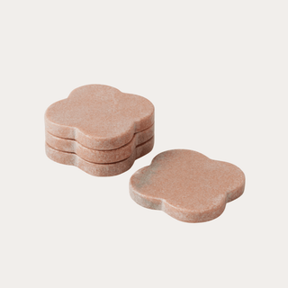 Allegra Pink Marble Coasters - Set of 4