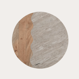 Ondulee Round Marble/Wood Board