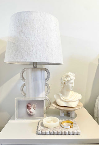 Slinky Ceramic Lamp - White