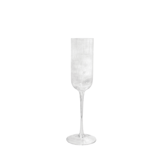 Atticus Ribbed Champagne Glass Set